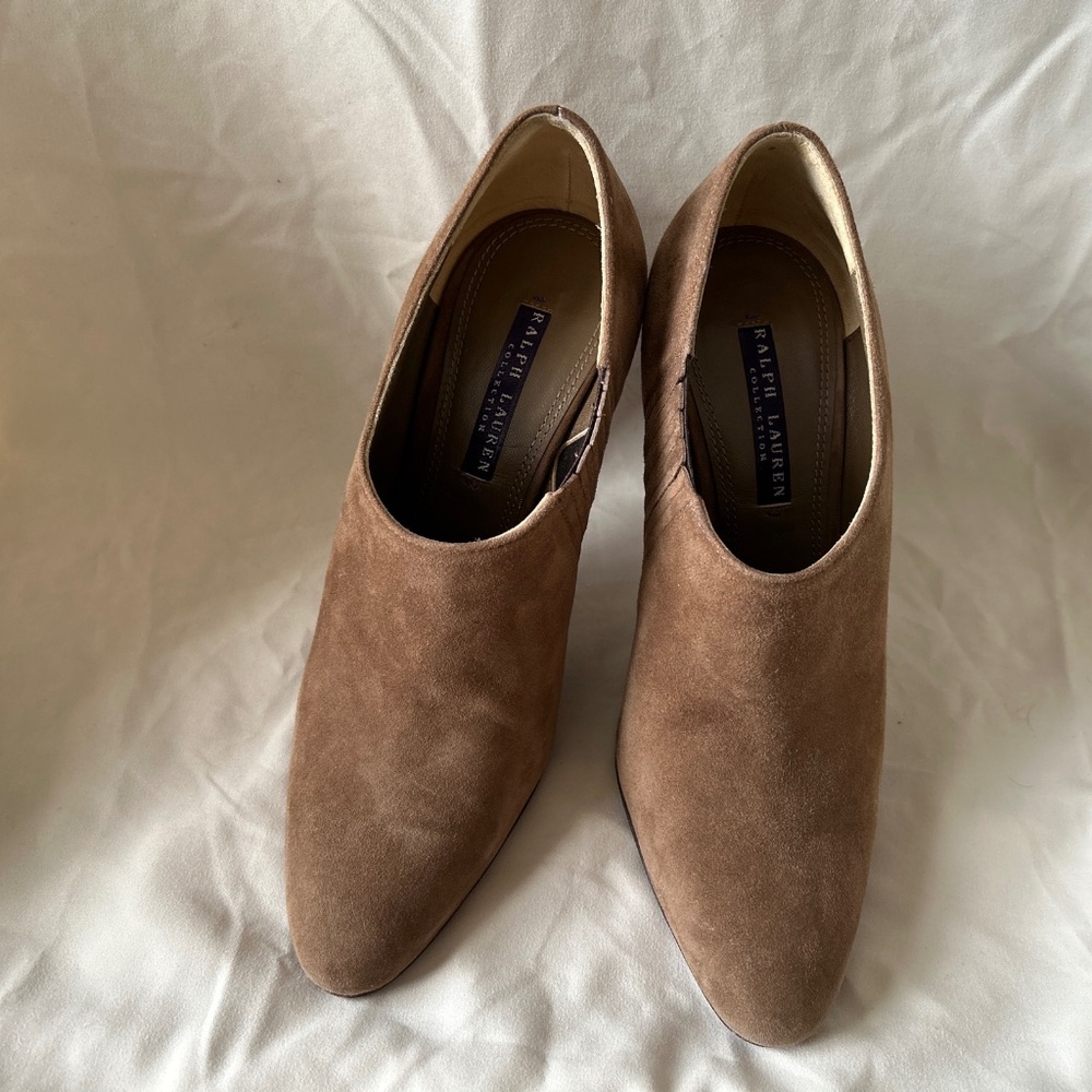 Ralph Lauren Purple Label Brown Heeled Boots